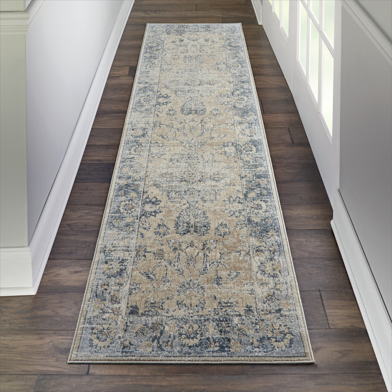 Alcott Hill® Dehn Distressed Oriental Beige/Blue Area Rug & Reviews Wayfair